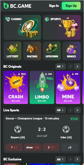 BC.Game Crypto Casino in India 11